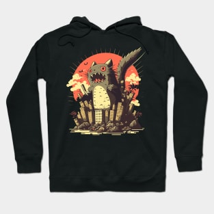 Funny cat Catzilla destroying cities cute Kitten Hoodie